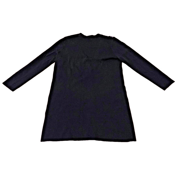 Carmen Marc Valvo Women Medium Sweater V- Neck Knit Long Sleeve Button Black - Picture 2 of 9